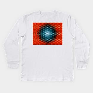 Abstract Blue Sphere Kids Long Sleeve T-Shirt